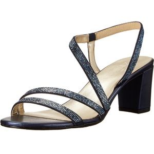 Navy Naturalizer Vanessa2 Rhinestone Embellished Strappy Heeled Sandal - 7 1/2 M